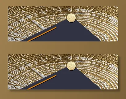 几何金色抽象图