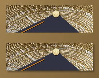 几何金色抽象图