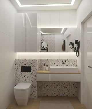 浴室现代简约风格特写场景近景镜子