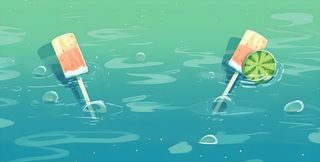 夏日冰棍清凉背景