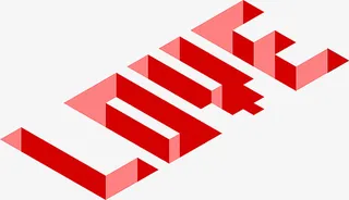 LOVE红色立体平铺