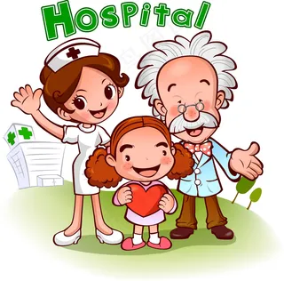 卡通医生护士节 