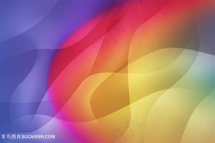 飘渺彩色曲线背景图片
