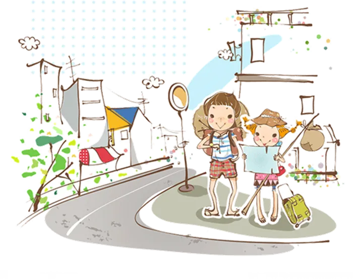 卡通 素材 人物 动画 插图