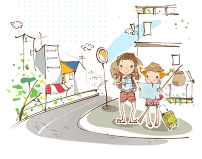 卡通 素材 人物 动画 插图