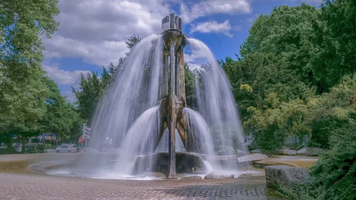 公园喷泉图片素材