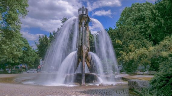 公园喷泉图片素材