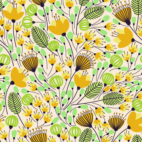 花卉唯美手绘花朵面料纹理手机壳布料面料印花服装矢量图案素材