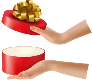 手拿礼物盒 PNG免抠