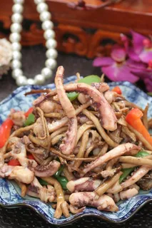 旋转 茶树菇爆鲜鱿 (2)