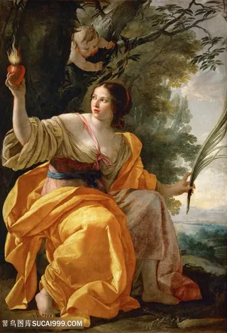 天堂般的慈善风景画油画