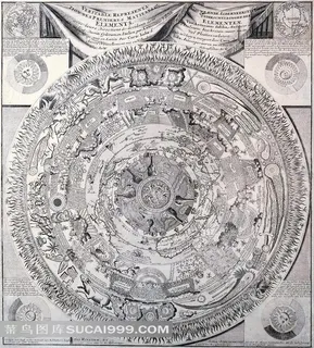 外国手绘精明太阳图案装饰世界地图