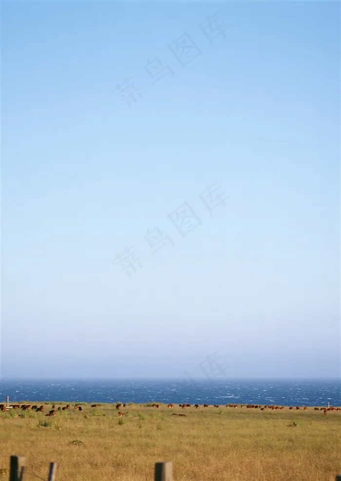 蓝蓝的天上白云飘背景美图素材