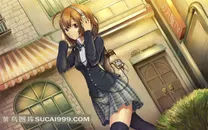 戴耳机的美少女插画素材