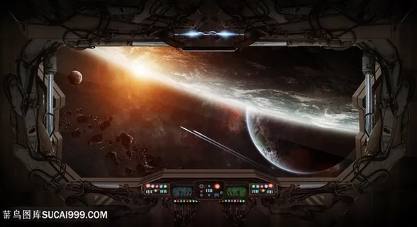 飞机机舱与与宇宙景色高清图 飞机机舱与与宇宙景色高清图