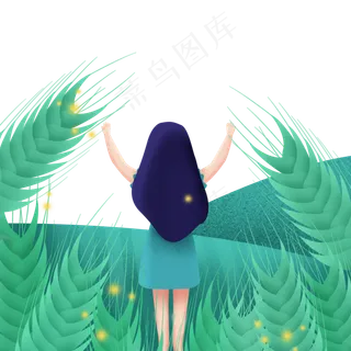 小满节气卡通图片 