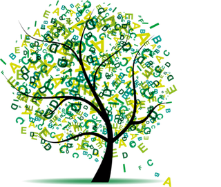 英文字母树卡通简笔少儿兴趣班