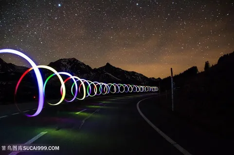 特效光圈马路图片