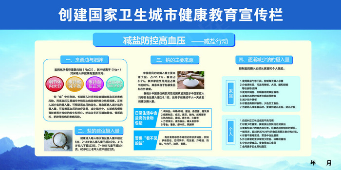 创建卫生城市健康教育展板psd模版下载