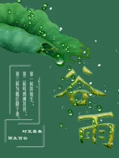绿色谷雨海报