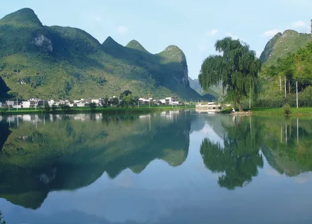 平寨水库绿色风景摄影图片 平寨水库绿色风景摄影图片