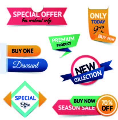 免抠促销标签标贴