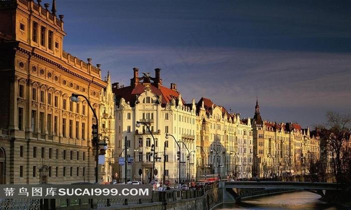 布拉格唯美城市风光摄影素材
