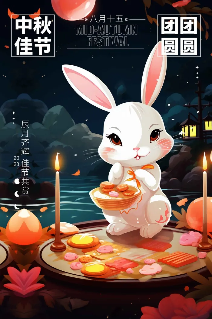 中秋节促销海报 psd模版下载