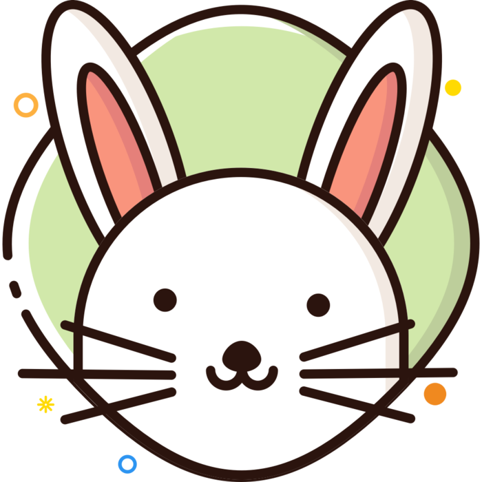 白色卡通兔子图标
