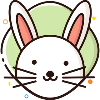 白色卡通兔子图标