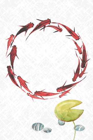 中国风传统水墨古风古典展板边框工笔画PS海报背景平面广告Ai设计素材