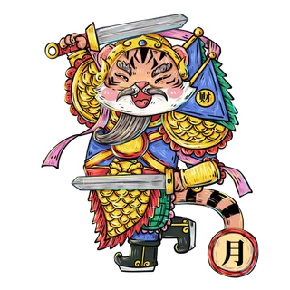 2022虎年卡通老虎形象拜年图案素材图片插图素材