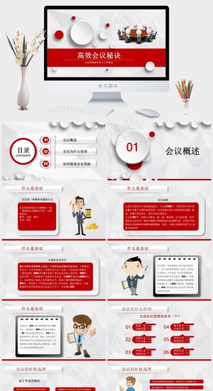 入职培训团队培训高效会议培训PPT模板预览图