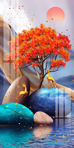 新中式玄关装饰画