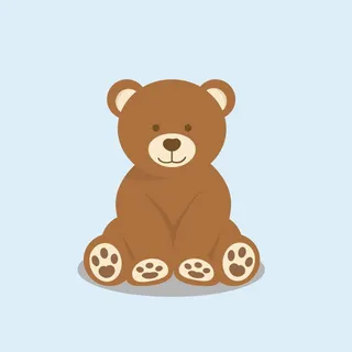 平面卡通可爱小熊娃娃玩偶cdr