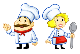 厨师卡通简笔
