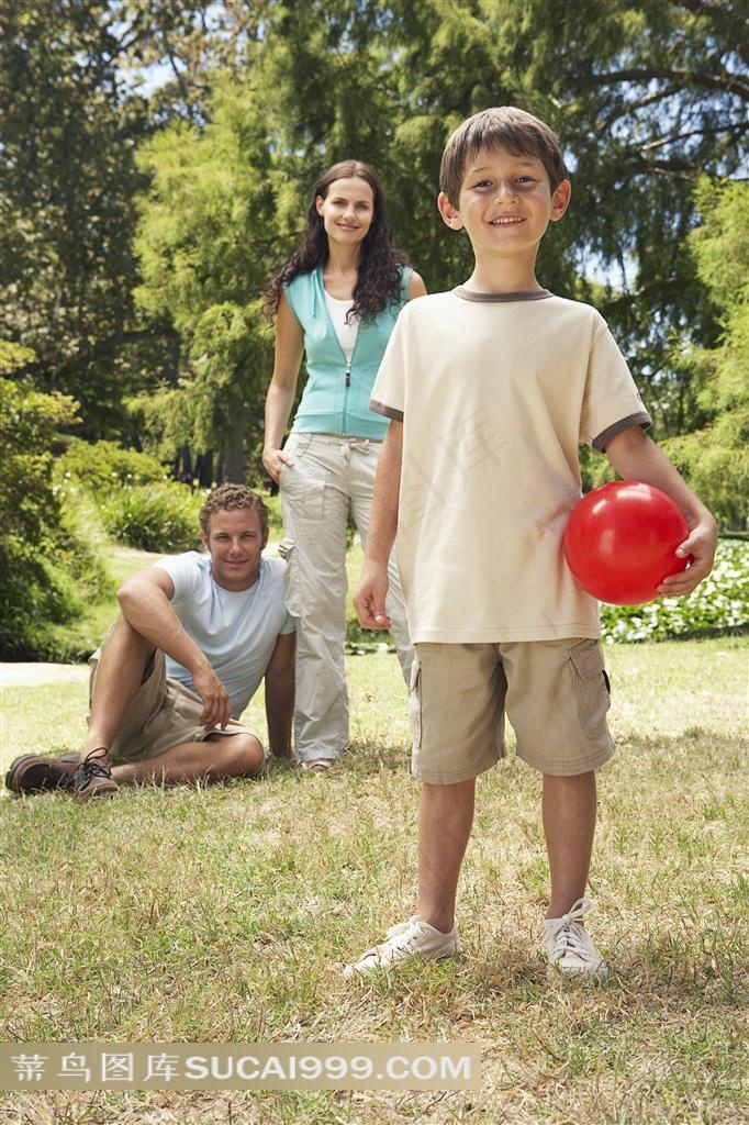 家庭生活 户外玩耍全家福高清特写
