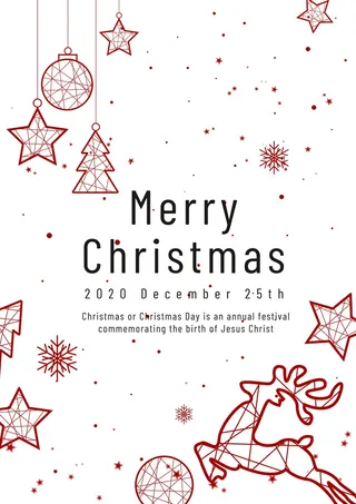 圣诞节圣诞树圣诞老人闪亮装饰电商促销折扣海报