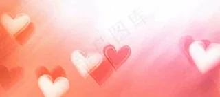 渐变粉色爱心浪漫简约，爱情温馨