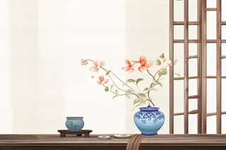 国风简约温馨桌子背景