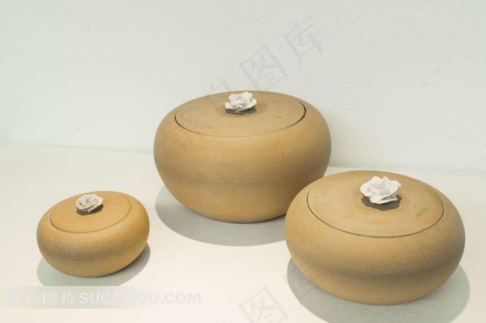 白花素釉清底茶叶罐陶艺精品