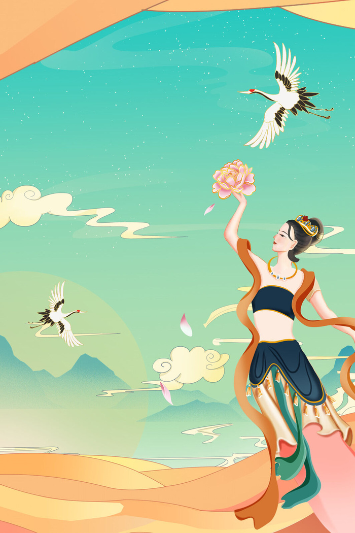 中式古典国潮来袭海报展板宣传背景图PSD设计PS模板素材