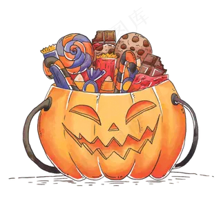 卡通万圣节节日糖果