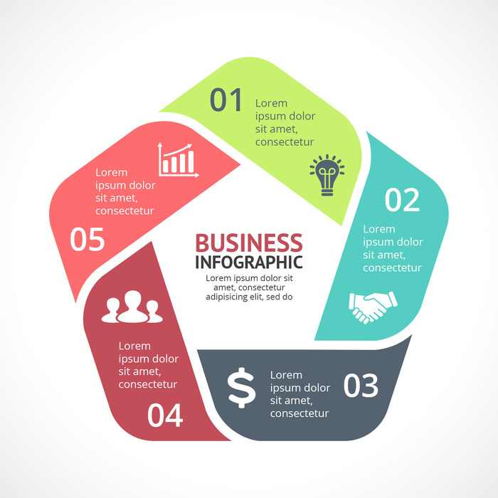 数据图表统计图形分析分类商务会议办公图标PSD模板素材