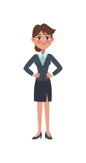 商务人士 站着掐腰