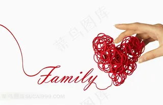 手拿心形线条图片