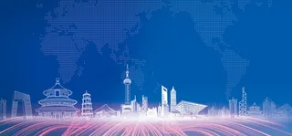 蓝色科技光晕炫彩波浪背景底图素图片