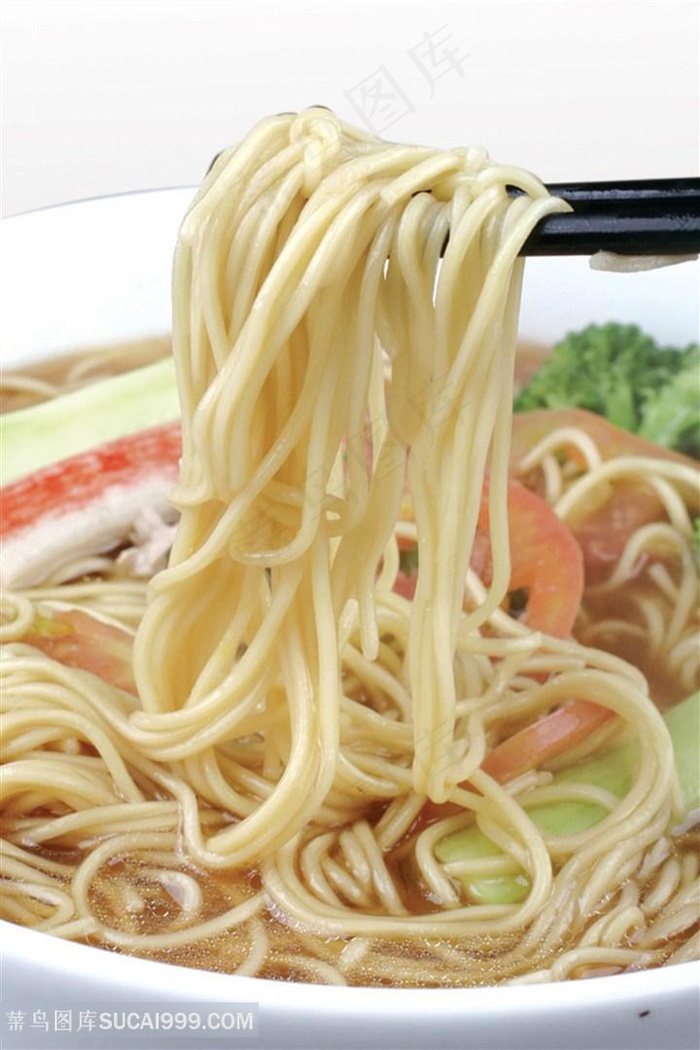 中华美食番茄烩面实拍摄影图