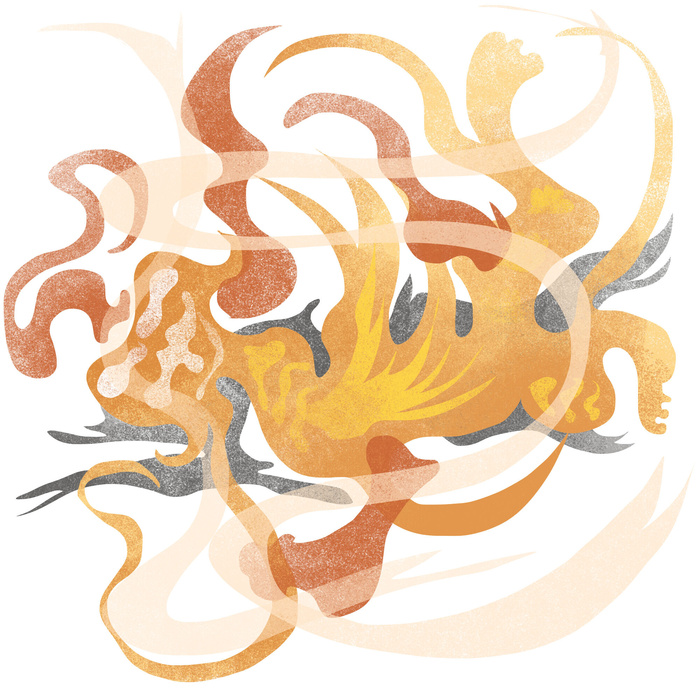 复古中国风国潮敦煌花纹花草插画手绘装饰小元素PSD素材