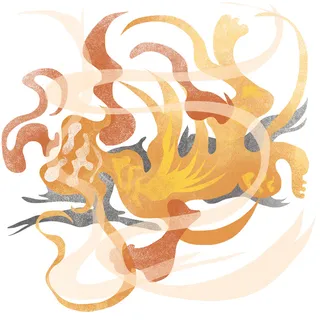 复古中国风国潮敦煌花纹花草插画手绘装饰小元素PSD素材